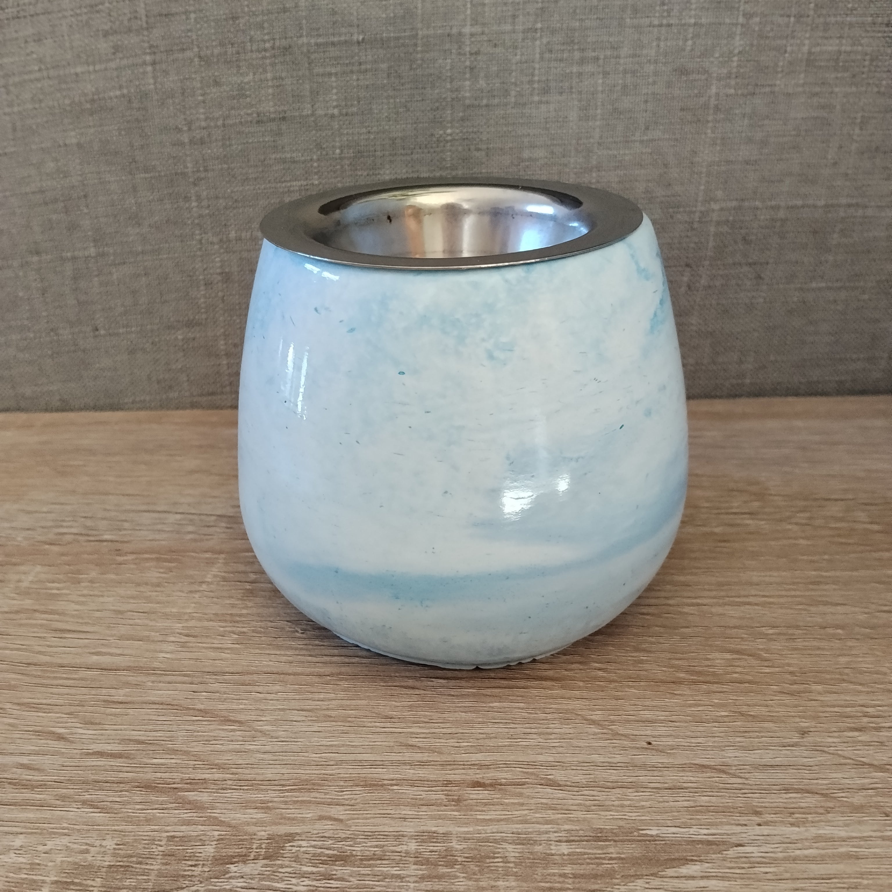Brûleur Blanc marbré de Bleu